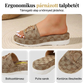 👡 Lépjen elegánsan és könnyedén – Stílusos geometrikus slip-on szandál szőtt textúrával és arany színű díszítéssel – Utánvétes ✨