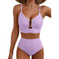 🔥 S-2XL 🌞 Női magas derekú bikini 🌊👙