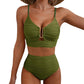 🔥 S-2XL 🌞 Női magas derekú bikini 🌊👙