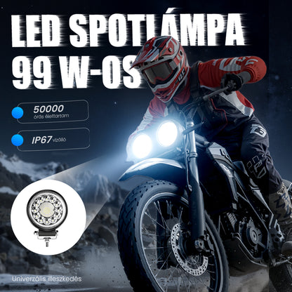 ⚡️4 hüvelykes, 99 W-os LED-es lámpatest terepjáró használatra🏍️
