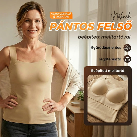 🌟 2026 Legnépszerűbb Termék 💖 (M-3XL) Formáló Top Beépített Melltartóval 💃