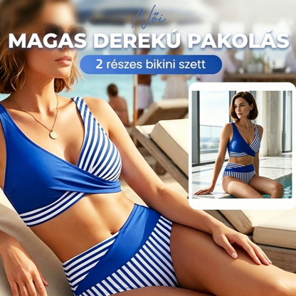 👙Kétrészes, színes blokkos és csíkos bikini🌊