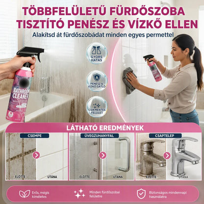 🛡️🦠 Többfelületes Fürdőszobai Tisztító Penész és Vízkő Ellen 🛁✨