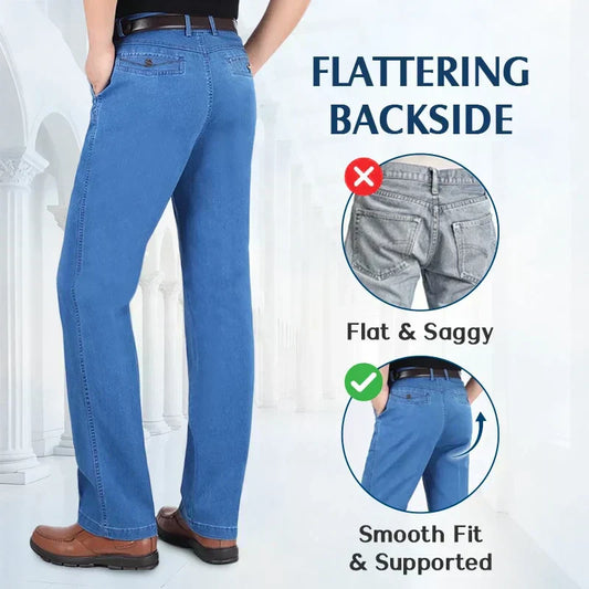 🔥👖 FÉRFI MAGAS DEREKÚ FARMER EGYENES SZABÁSSAL