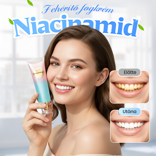 🦷 IDŐKORLÁTOZOTT AJÁNLAT! 🎁 Ajándék: 3 Fejes Fogkefe! 💖 Niacinamid | Ragyogó és Egészséges Fogak 7 Nap Alatt!