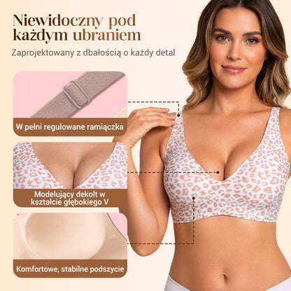 💕 Jelly Wireless női kényelmes, varratmentes melltartók, push-up bralettek, varratmentes pólós melltartók, mély V-kivágású, mindennapi melltartók💖
