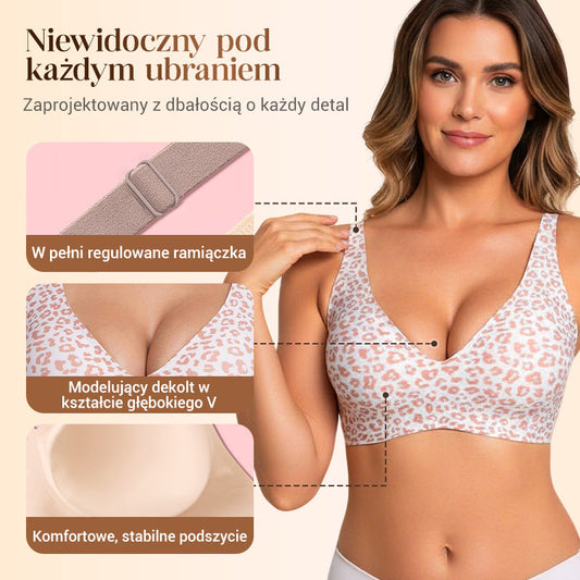 💕 Jelly Wireless női kényelmes, varratmentes melltartók, push-up bralettek, varratmentes pólós melltartók, mély V-kivágású, mindennapi melltartók💖