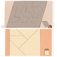 🧩Fa tangram táblás puzzle játék Montessori alakzat puzzle válogató játék Színes tangram oktatási mintás játék gyerekeknek🔺🔷