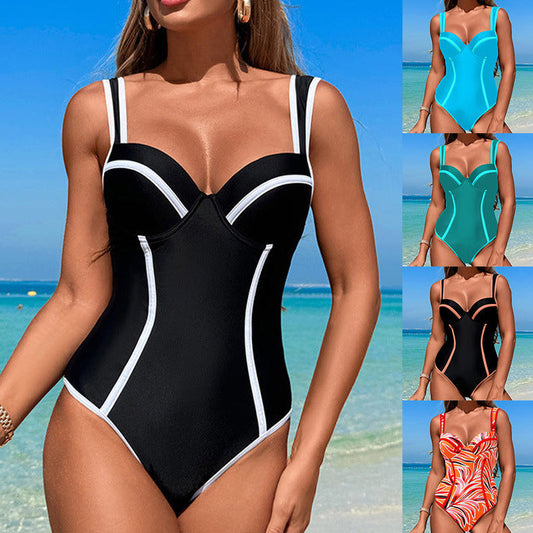 👙🌞 Szexi sovány derék női egyrészes fürdőruha