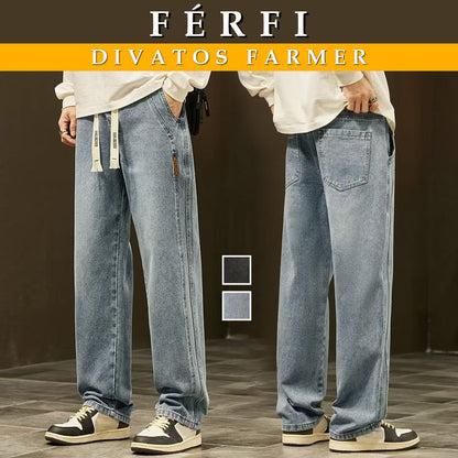 🎉【M-4XL】 2026 Férfi laza, egyenes szabású farmer👖