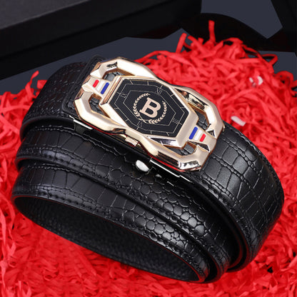 😎💥Férfi krokodil mintás automata csatú öv🐊