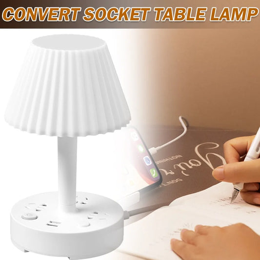 ✨💡Asztali lámpa USB-porttal és hálózati csatlakozóval🛏️✨