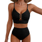🔥 S-2XL 🌞 Női magas derekú bikini 🌊👙