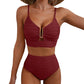🔥 S-2XL 🌞 Női magas derekú bikini 🌊👙