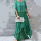🌹Blouse top, pantaloni cu picior lat, costum din două piese din șifon