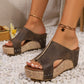【EU 36-43】👡Wedge szandál szegecses díszítéssel nőknek