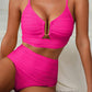 🔥 S-2XL 🌞 Női magas derekú bikini 🌊👙