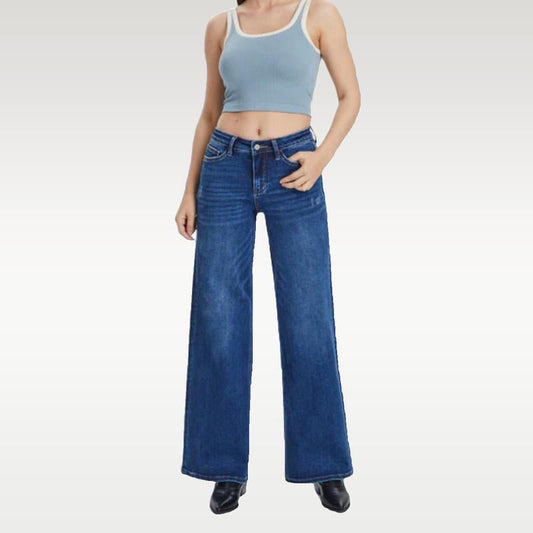 【S-3XL】👖Közép-alacsony derekú laza farmer