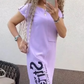 ✨【S-4XL】👗Női alkalmi rövid ujjú laza ruhák