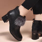 🔥Téli női elegáns, vastag szőrös bokacsizma👢