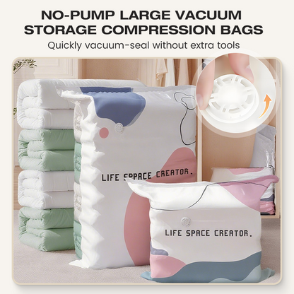 🧳Nagy méretű vákuumzsákok tároláshoz – pumpa nélküli tömörítés✨