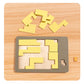 🧩Fa tangram táblás puzzle játék Montessori alakzat puzzle válogató játék Színes tangram oktatási mintás játék gyerekeknek🔺🔷
