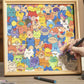 🐱 DIY fa macska színező puzzle keret🧩