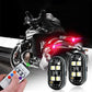 💡Hordozható LED-es figyelmeztető lámpa autókhoz, távirányítóval🏍️