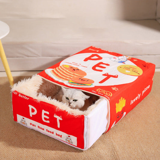 😺Levehető és meleg zárt macskaágy🐾