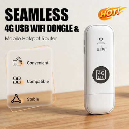 🔥Forró akciók – Hordozható 4G USB WiFi dongle és mobil hotspot router