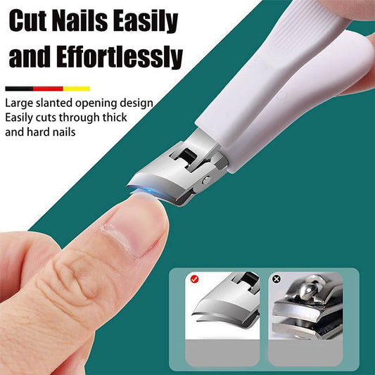 💅 Széles pofájú, fröccsenésgátló körömvágó – könnyű vágás vastag körmökhöz, ergonómikus markolat ✂️✨