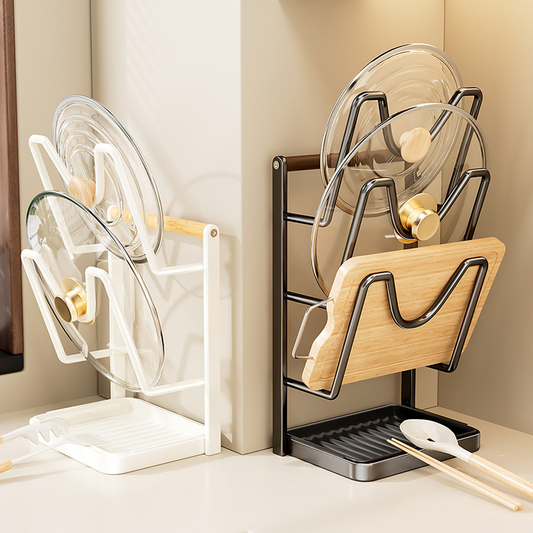 🔥🍳Konyhai edényfedő és vágódeszka-rendező állvány