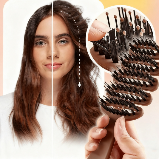 🥰Gyengéd fejbőrmasszázs természetes volumennövelő hajkefe