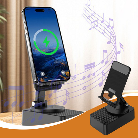 📱Többfunkciós mobiltelefon-tartó – Bluetooth-hangszóróval és hordozható power bankkal