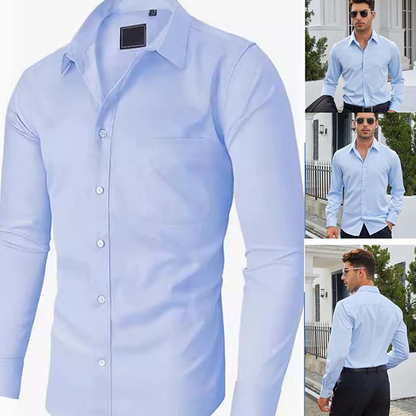 👔✨Egyszínű hosszú ujjú ing