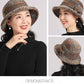 🥰Női vintage kockás műgyapjú cloche kalap