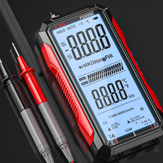 ⚡ USB-ről tölthető digitális multiméter – automatikus tartományválasztás, LCD háttérvilágítás és hordozható kialakítás 📏
