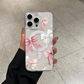 ✨🎀Átlátszó mágneses telefonhuzat masni mintával📱