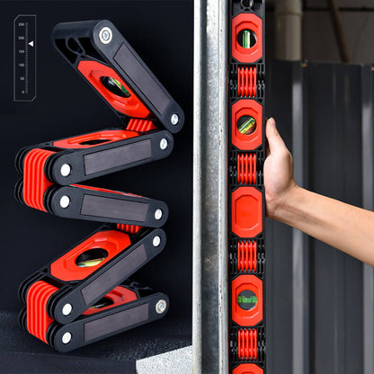 Többfunkciós, összecsukható vízmérték-vonalzó