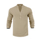 👕Férfi szabadidő Henley póló