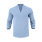 👕Férfi szabadidő Henley póló
