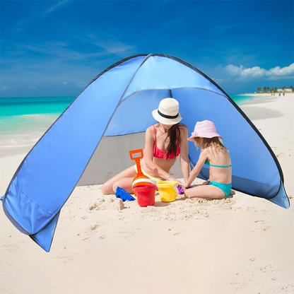 🏖️☀️Azonnali felállítású, UV-védelemmel ellátott strand sátor
