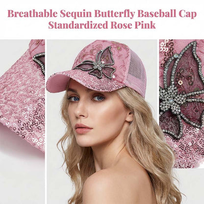 🦋Új stílus☀️ Strasszos pillangós flitteres baseball sapka🧢