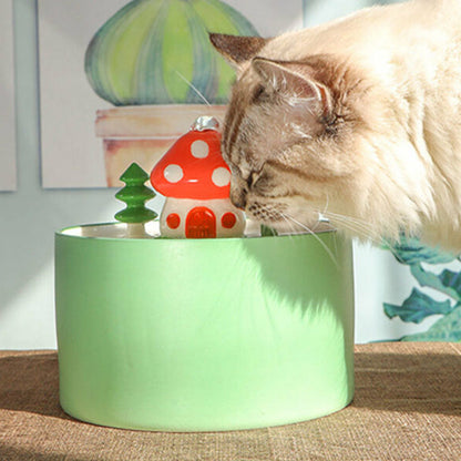 🐱💧Gomba alakú kerámia ivókút háziállatoknak