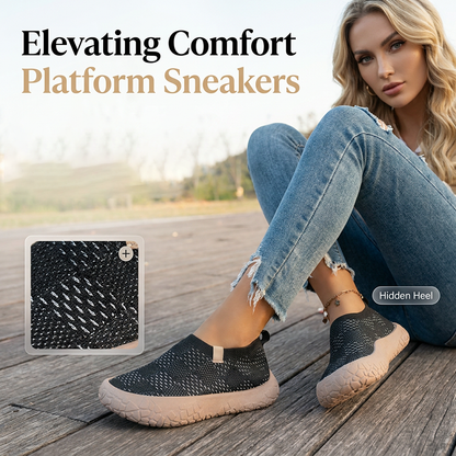 👟Kényelmes, rejtett sarokkal ellátott platform cipő