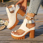 👠👣 Bokapántos, vastag sarkú platform szandál 💖