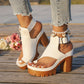 👠👣 Bokapántos, vastag sarkú platform szandál 💖