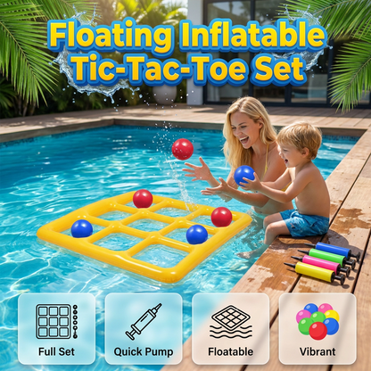 🏖️🔴Felfújható medencei Tic-Tac-Toe úszó játékkészlet