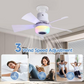 🌈Intelligens mennyezeti ventilátor világítással, RGB-vel és Bluetooth-hangszóróval💡