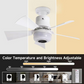 🌈Intelligens mennyezeti ventilátor világítással, RGB-vel és Bluetooth-hangszóróval💡